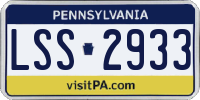 PA license plate LSS2933