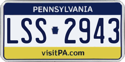 PA license plate LSS2943