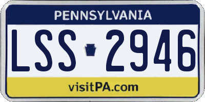 PA license plate LSS2946