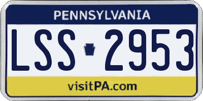 PA license plate LSS2953