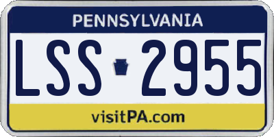 PA license plate LSS2955