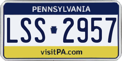 PA license plate LSS2957