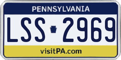 PA license plate LSS2969
