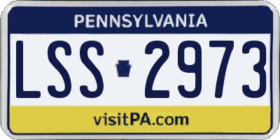 PA license plate LSS2973
