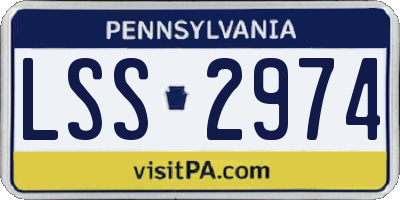 PA license plate LSS2974