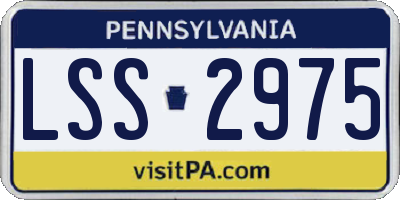 PA license plate LSS2975