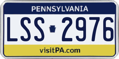 PA license plate LSS2976