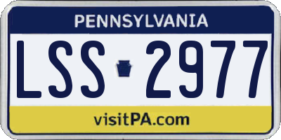 PA license plate LSS2977