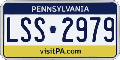PA license plate LSS2979