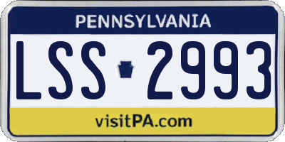 PA license plate LSS2993