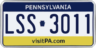 PA license plate LSS3011