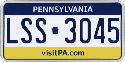 PA license plate LSS3045