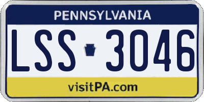 PA license plate LSS3046