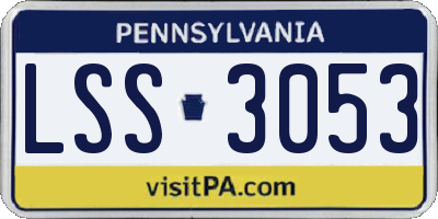 PA license plate LSS3053