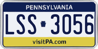PA license plate LSS3056