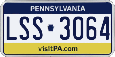 PA license plate LSS3064