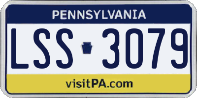 PA license plate LSS3079