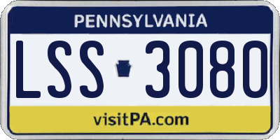 PA license plate LSS3080