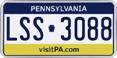 PA license plate LSS3088