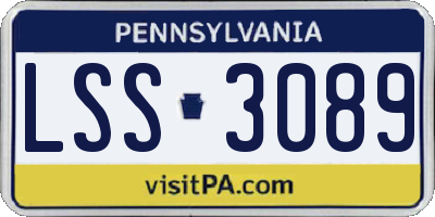 PA license plate LSS3089
