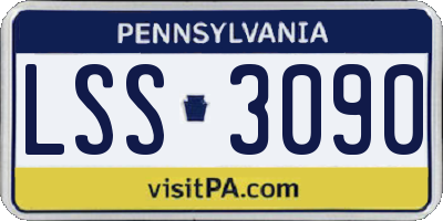 PA license plate LSS3090
