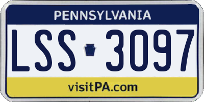PA license plate LSS3097