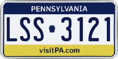 PA license plate LSS3121