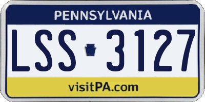 PA license plate LSS3127