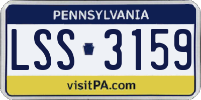 PA license plate LSS3159