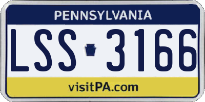 PA license plate LSS3166