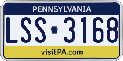 PA license plate LSS3168
