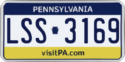 PA license plate LSS3169