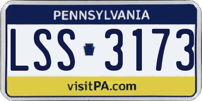 PA license plate LSS3173