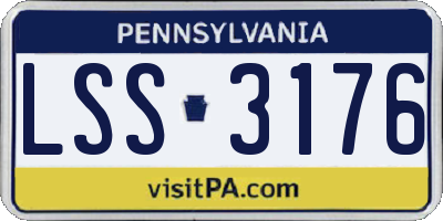 PA license plate LSS3176