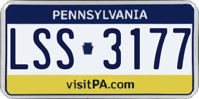PA license plate LSS3177
