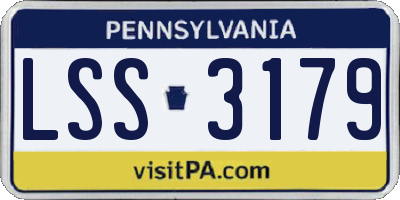 PA license plate LSS3179