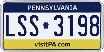 PA license plate LSS3198