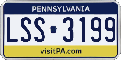 PA license plate LSS3199