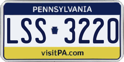 PA license plate LSS3220