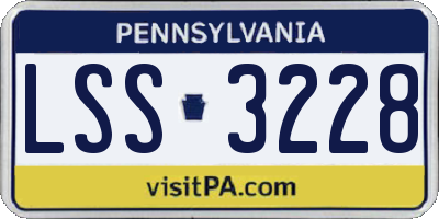 PA license plate LSS3228