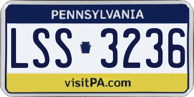 PA license plate LSS3236