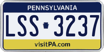 PA license plate LSS3237