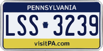PA license plate LSS3239