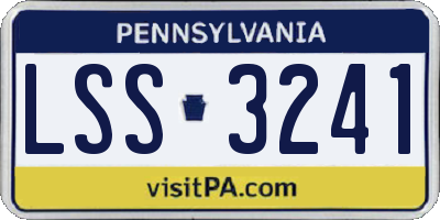 PA license plate LSS3241