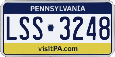 PA license plate LSS3248