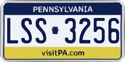 PA license plate LSS3256
