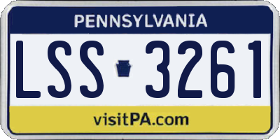 PA license plate LSS3261