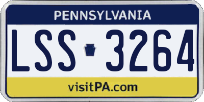 PA license plate LSS3264