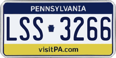 PA license plate LSS3266
