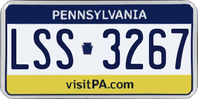 PA license plate LSS3267